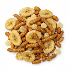 Tropical Crunch Snack Mix Sweet Salty Fruit Nut Blend Banana Chips Pineapple Cashew