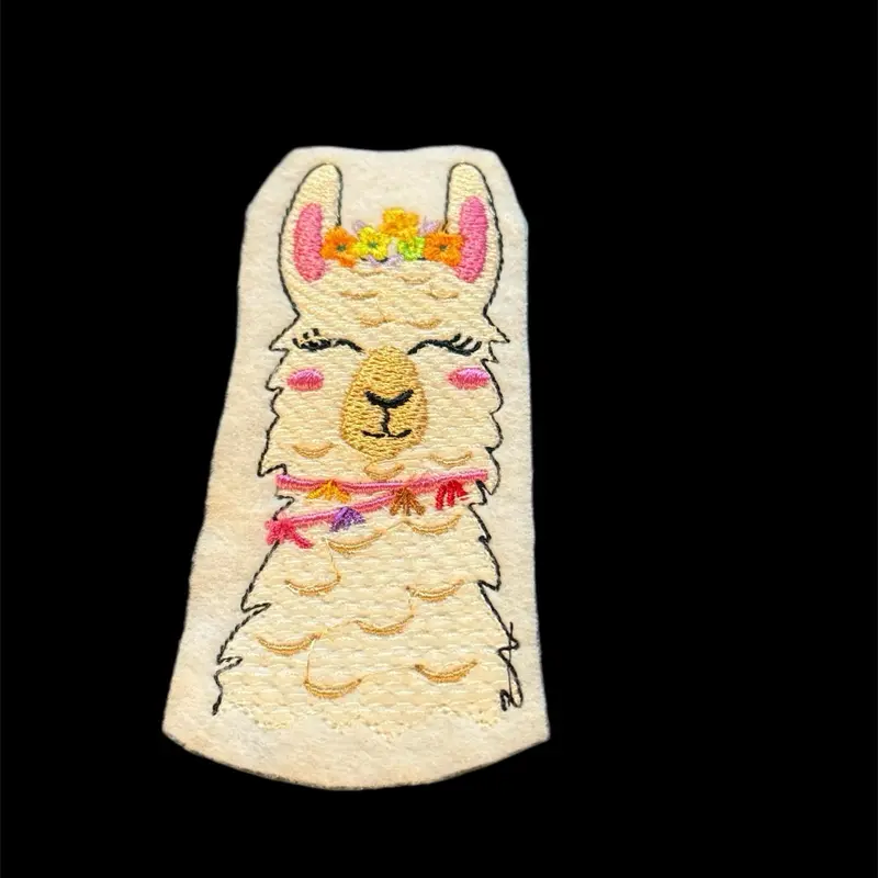 Adorable Llama Iron On Embroidered Patch