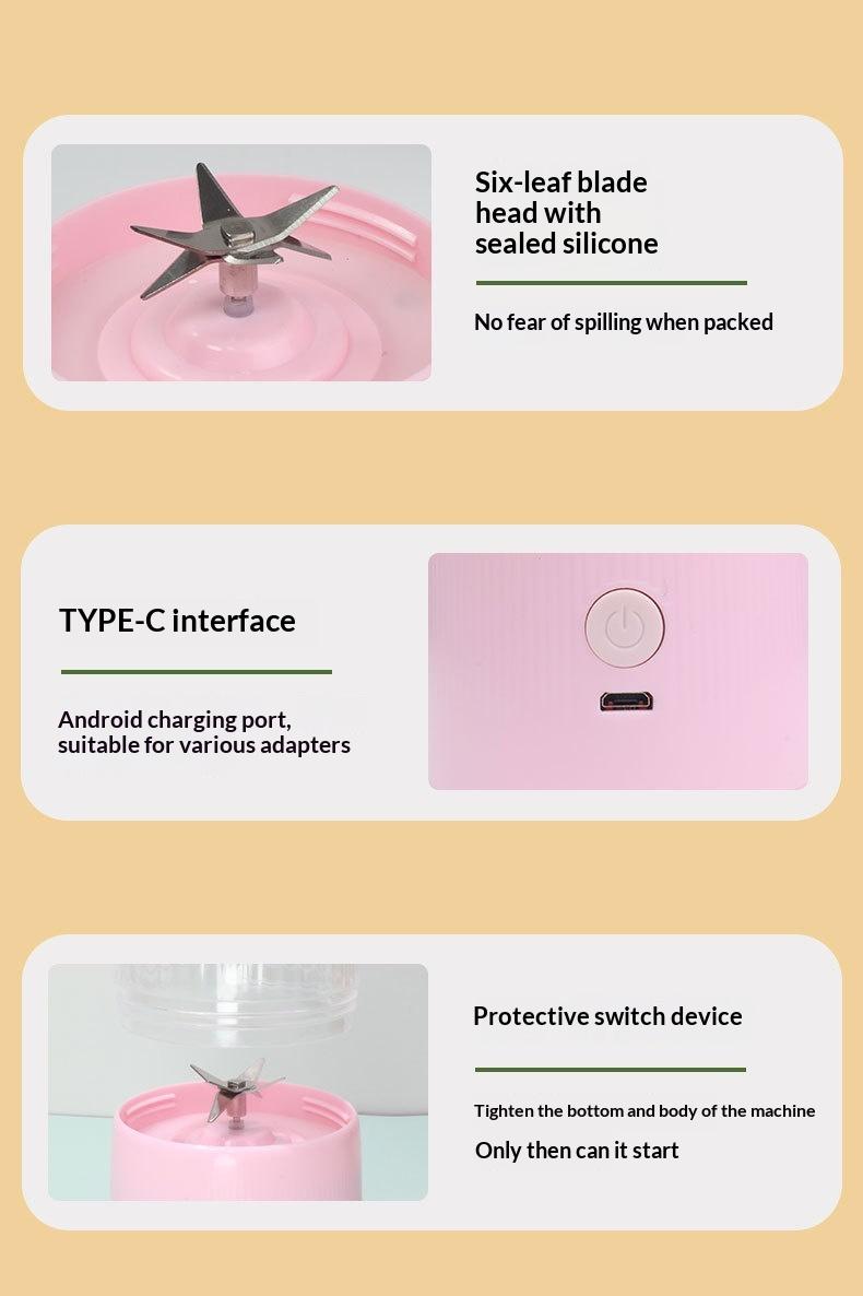 Portable Mini Smoothie Blender With Charging Feature