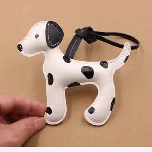 Dalmatian Leather Lanyard - Puppy Luggage Charm Pendant, Cartoon Dog Garment Accessory