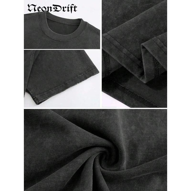 Winter outfits Retro Washed T-Shirt Double Sided Printed 230 Pure Cotton'GOD HAS A PLAN' Letter Print Men's Casual ComfortableFashionable Street Style Cotton Distressed FestiveMenswear Tops slightly cropped shirt men