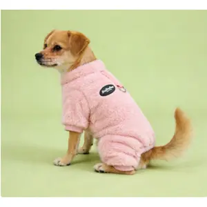 Fleece-Lined Warm Dog Clothes Winter Small Dog Jumpsuit Puppy Cat Pajamas Chihuahua Yorkshire Terrier Poodle Male Pet Apparel with Leash Ring Design cute rabbit design thick warm winter vest  dog sweaters dachshund merch dog clothes pet the dog costume