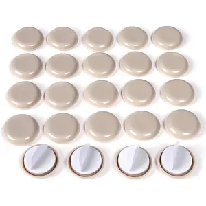 24 count Self-Stick Furniture Sliders,1 Inch Furniture Glides for Carpet,Furniture Moving Pads for Furniture-Adhesive Carpet Sliders