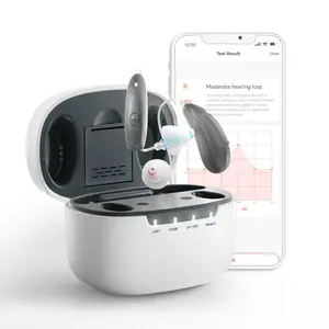 Ceretone Beacon Hearing Aids with Bluetooth & App Control, Self-Fitting Rechargeable Hearing Aid for Seniors with Functional Charging Case, Hearing Test, Dual Microphone, Noise Reduction, Invisible Fit, Great Gift SummerWins DealsForYouDays