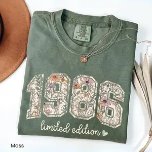 Comfort Colors® 40th Birthday "In My Forties Era" T-Shirt - Chapter 40 Since 1986 Graphic Tee - Custom Year Milestone Bday Gift - Trendy Fashion Top