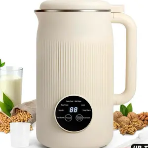 50oz Nut Milk Maker 8 in 1 Automatic Almond Milk Machine 1.5L Large Capacity 25000 RPM High-Torque Motor 8 Stainless Steel Blades Smart Touch Screen Auto Clean 12-Hour Timer Low-Noise Design