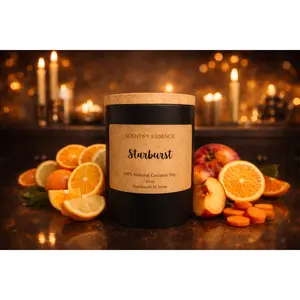 Starburst Candle by Scentify Essence | Juicy Nectarine, Sweet Carrot & Fruity Candy Vibes