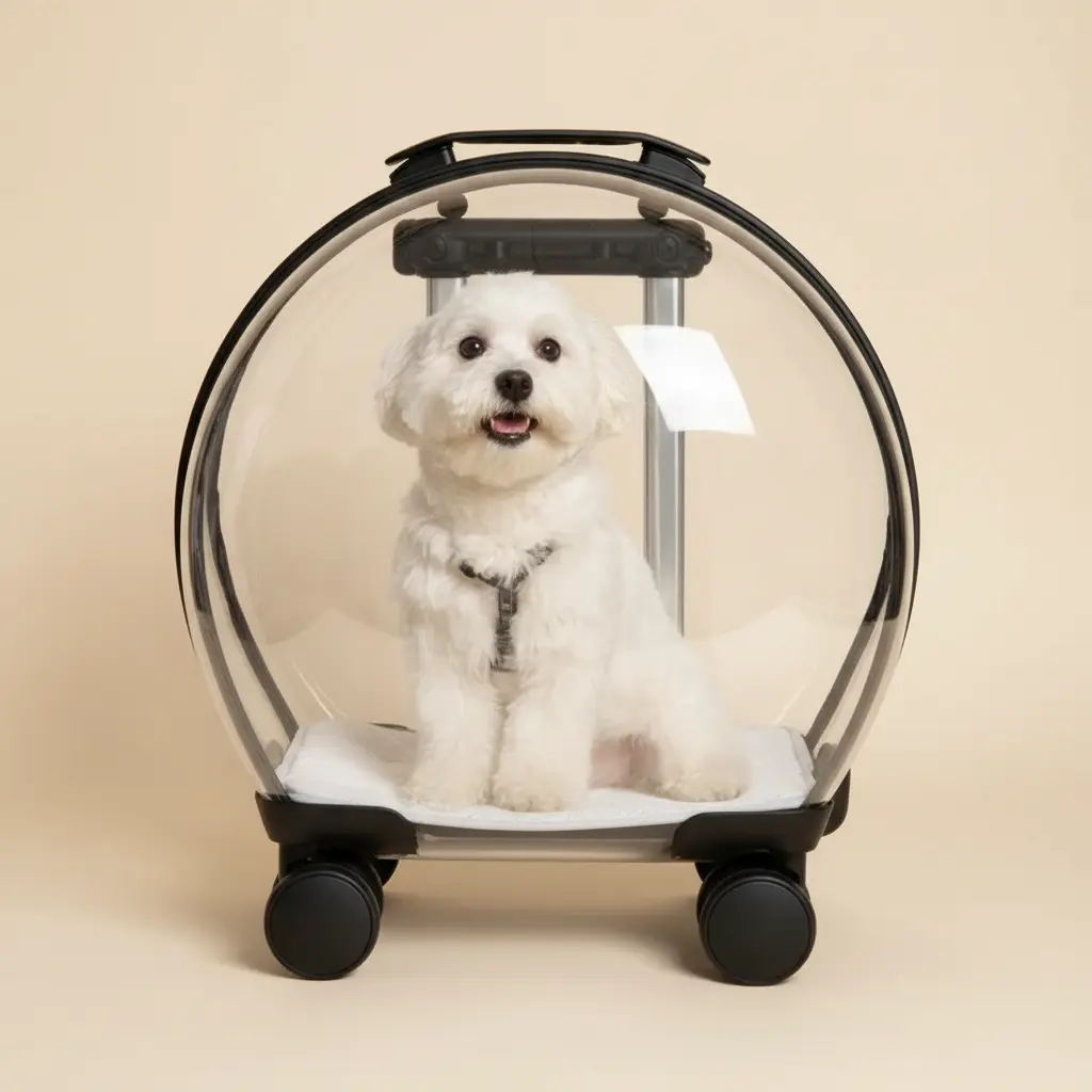 Rolling Pet Travel Carrier Trolley