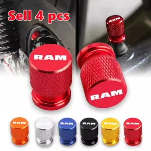 Stylish 4pcs Car Wheel Tire Valve Caps, Solid Alloy Anti-Dirt Waterproof, Upgrade Parts for Dodge RAM 1500-3500, 2014-2021