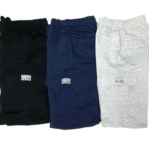 Pro Club Men's Fleece Cargo Short Elastic Pocket Menswear Relaxed Fit