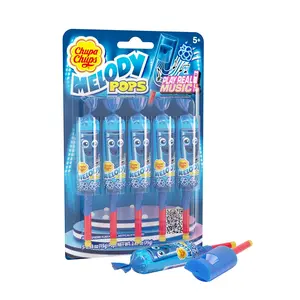 Sticks Chupa Chups melody pop, blue raspberry, whistle lollipops, 5 count Strawberry