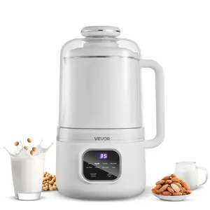 【DealsForYouDays】VEVOR 8-Function Nut Milk Maker, 34 oz 200W Blending Machine with 4-Sided Turbulence Design, Below 70 dB Quiet, Efficient Serving, Self-Cleaning, Boil Water, 12-Hour Delay for Homemade Plant-Based Beverages, Juice, Milkshake, Rice Cereal