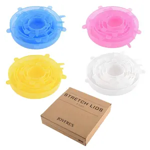 Silicone Stretch Lids, 6 pcs Eco Friendly Universal Reusable Food Covers to Keep