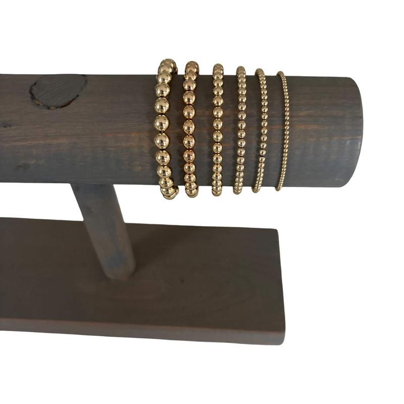 Love me bundle includes six bracelets. 2 mm, 3 mm, 4 mm, 5 mm, 6 mm and 7 mm stack