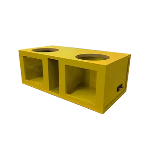 12″ Up-Firing Vented Subwoofer Enclosure – 32 Hz | 1″ MDF | Yellow Carbon Fiber