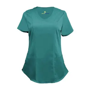 ACTIVE UNIFORMS Women’s 2-Pocket V-Neck Scrub Top – Ultra Soft, Stretch Fabric, Professional Fit
