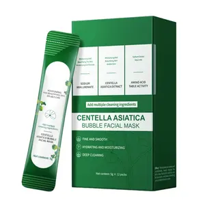 Centella Asiatica Bubble Facial Mask - Deeply Cleanses Moisturizes Controls Oil Enhances Texture for Smooth Skin