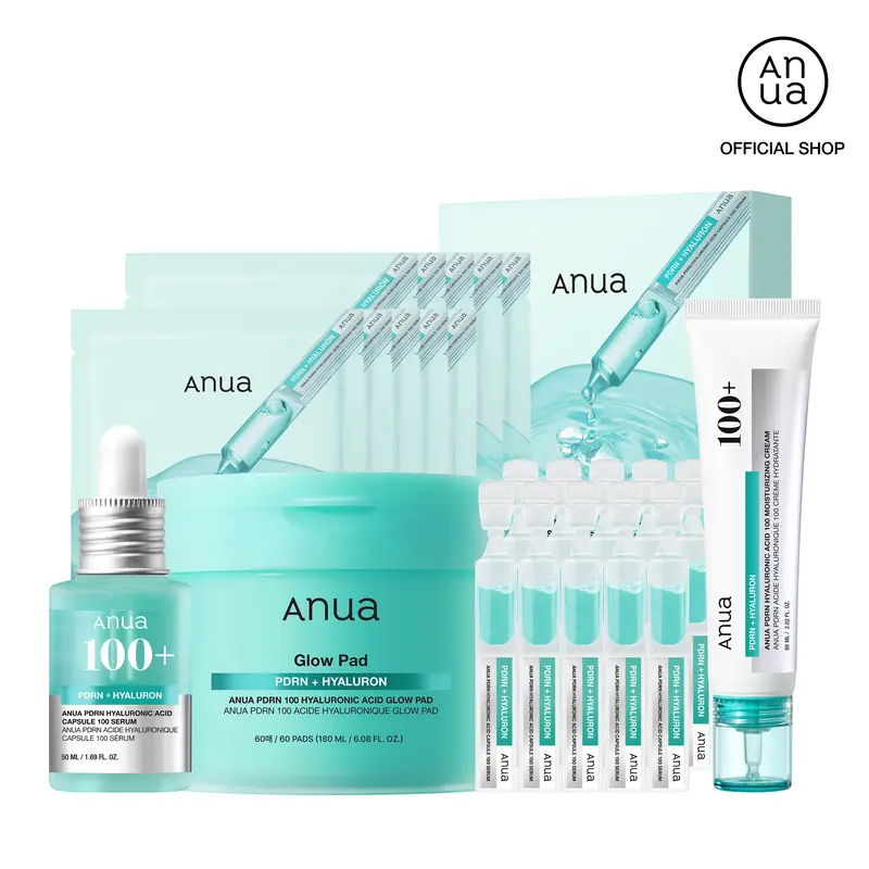 [Anua] PDRN Hydration & Affordable Glow Bundle for Glow Dewy Skin | Salmon PDRN For Hydration and Glow | Korean Skincare Kit