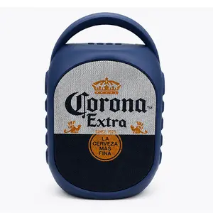 Corona Mini Party Speaker with LED Lights, Built-In Handle, Function Buttons