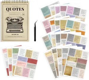 PRSTINCOL 24 Sheets 246pcs Word Quote Stickers - Scrapbook & Junk Journal Supplies for Bullet Journal, DIY Craft Card Making,TikTokShopJumpstartSale