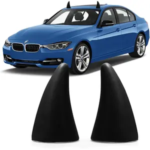 Car 3D Devil Horns Sticker (Easy to Find Car in The Parking Lot) Halloween Car Roof Decor Elasticity Foam Bull Horns (Classic Black)