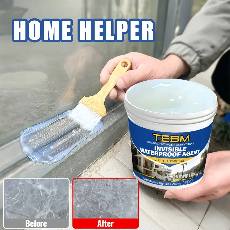 Transparent Invisible Sealing Waterproof Glue, Long Lasting Adhesive, Multi-Functional RV Roof Leak Proof Coating, Effective Waterproof Sealant for Home and RV Leaks Repair