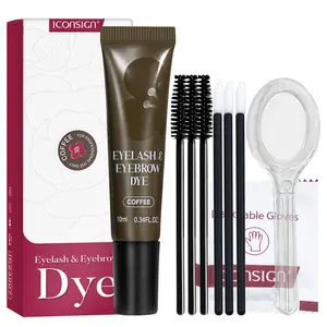 Professional Eyelash & Brow Dye Cream Set, Camellia Nourishing Formula, Combines Eye Makeup & Brow Coloring, Long-Lasting Color, Safe Use, Eyebrow Dye Paste