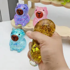 Maltose Capybara Stress Squeeze Toy Colorful Cartoon Animal TPR Decompression Toy Slow Rebound Decompression Tool For Adults