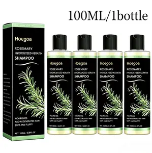 【100ML*4】Rosemary Shampoo - BoostHair Growth, Control Oil and Dandruff,Soothe Scalp lritation and RestoreShine!  Hydrolyzed Keratin Organic Haircare Nourishes Hair Rosemary Strengthening Shampoo hydrolyze