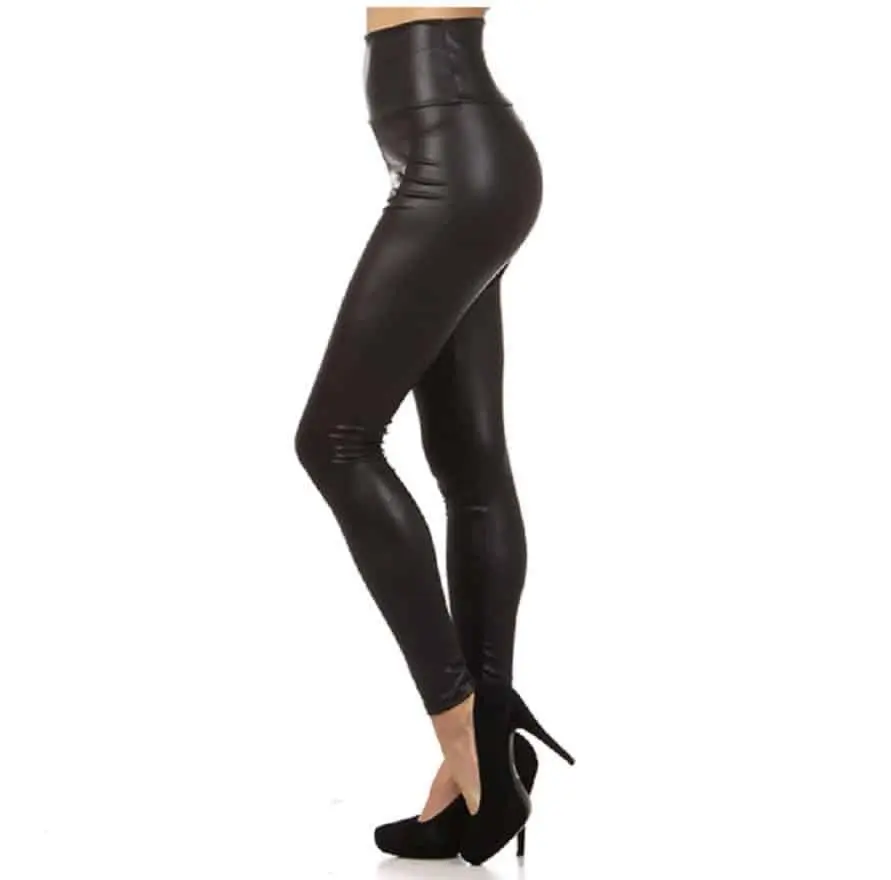 Lame Metallic High Waist Leggings