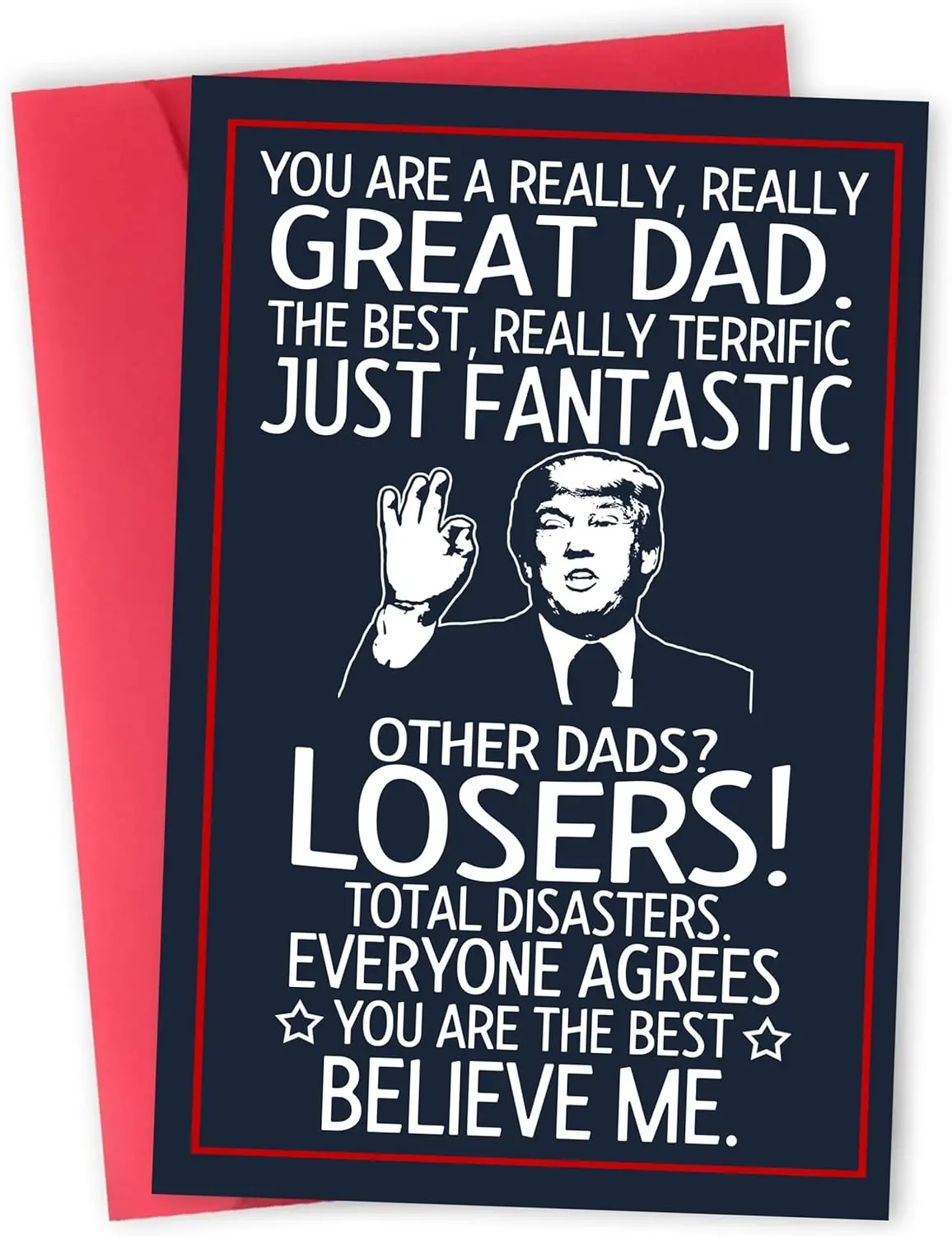 Funny Fathers Day Card for Dad, Husband from Daughter, Son, Kids, Wife on Fathers Day, Valentines Day - Heartfelt Message to Father, Perfect for Birthday, Father's Day, Humorous Dad Greeting Cards, Premium Quality