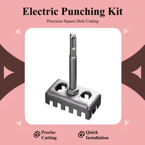 Electric Punching Kit Precision Square Hole Cutting Tool for Quick Electrical Box Installation Engineering Socket Power Tool Wall Opening