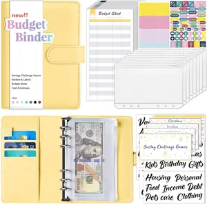 Budget Binder with Money Saving Challenge, Money Saving Binder with Cash Envelopes, Expense Sheets, Challenge Tracker & Category Labels, Envelope Savings Challenges Book for Home Office School