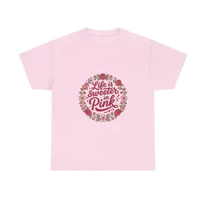 Life Is Sweeter in Pink Floral Tee
