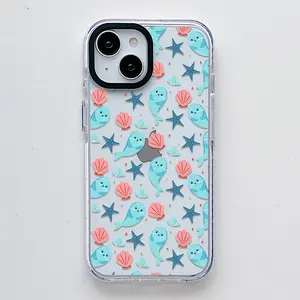 Cute Sea Lion, Scratch Resistant Shockproof Protective Cover TPU Clear Soft Phone Case for iPhone 16 15 14 13 12 11 Pro Max Plus Y2k Stylish Accessory
