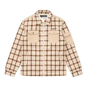 HYPLAND H+ FLEECE FLANNEL JACKET (BROWN)