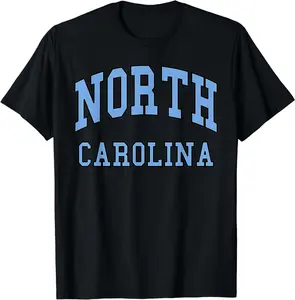 100% Cotton Fashion Garment Men Women Kid North Carolina Design State of NC Classic T-Shirt