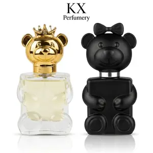 2PCS Teddy Bear Perfume Set for Women, Black & Gold Eau de Parfum 30ml, Long-Lasting Luxury Fragrance Gift Set, Cute Bear Bottle Perfume for Daily Wear & Night Out outdoorfun
