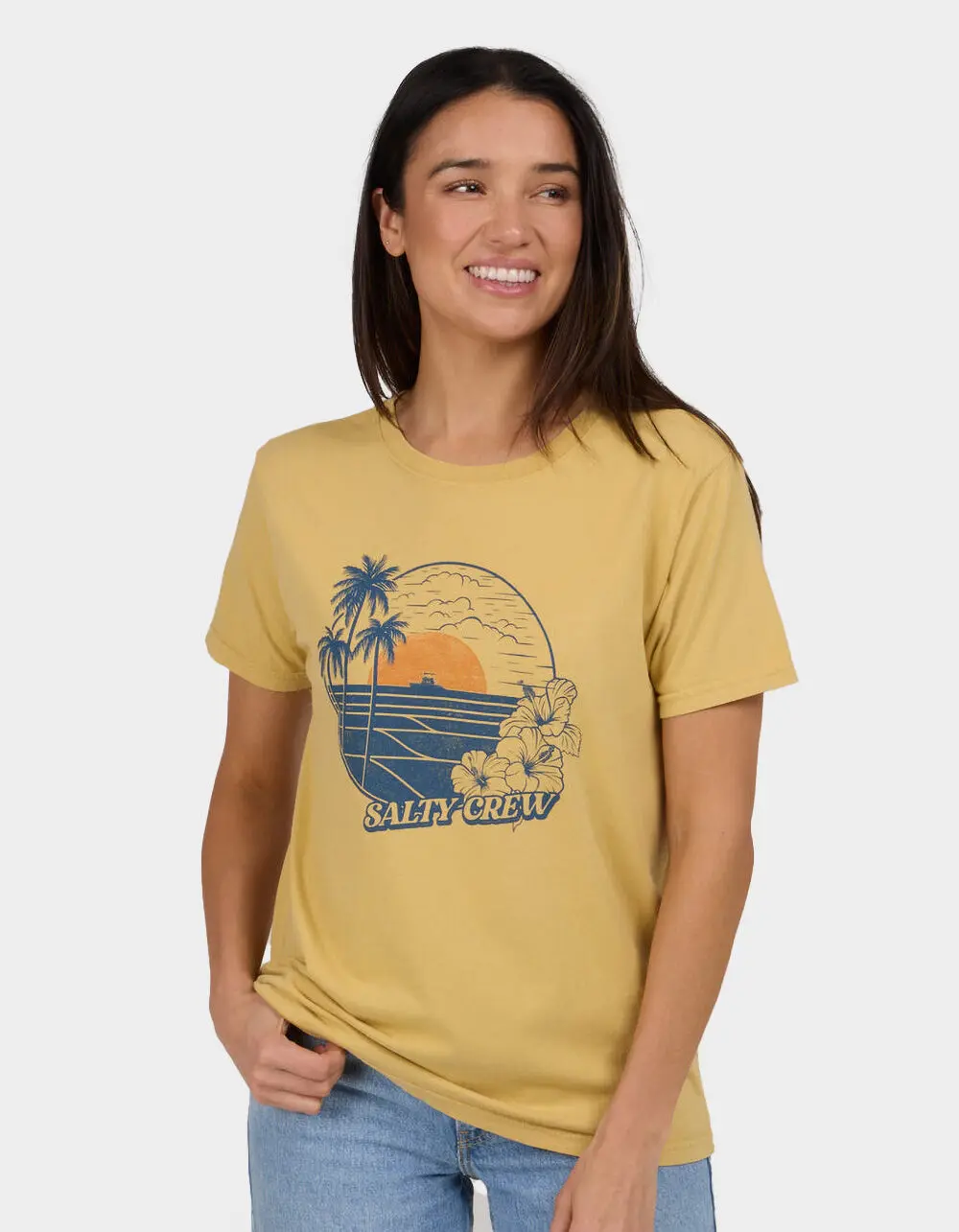SALTY CREW Beach Scene Womens Boyfriend Tee SALTY CREW Beach Scene Womens Boyfriend Tee
