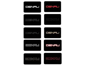 Custom GMC Denali Blackout Sun Visor Warning Decals (2)
