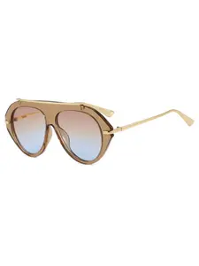 Large Frame Retro Sunglasses, Unique Street Style Shades, Women's Fashion Eyewear, Trendy Aviator Design, Perfect for Daily Wear, Tinted Lens Sunglasses