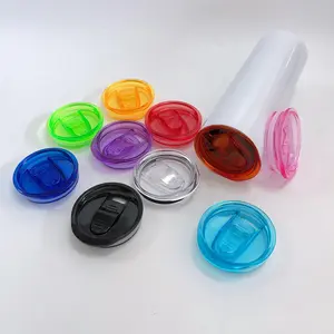 50-Pack Color Plastic Replacement Lids for 20oz Drinkware Tumbler, Waterproof Slide Lids, Shipped from USA Warehouse