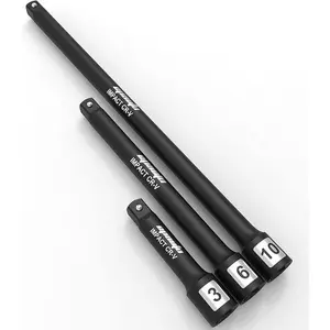 EPAuto 3 Pcs 3/8-Inch Drive Impact Extension Bar Set