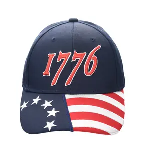 1776 Cap – American Betsy Ross Flag Bill | Patriotic Cotton Twill Cap