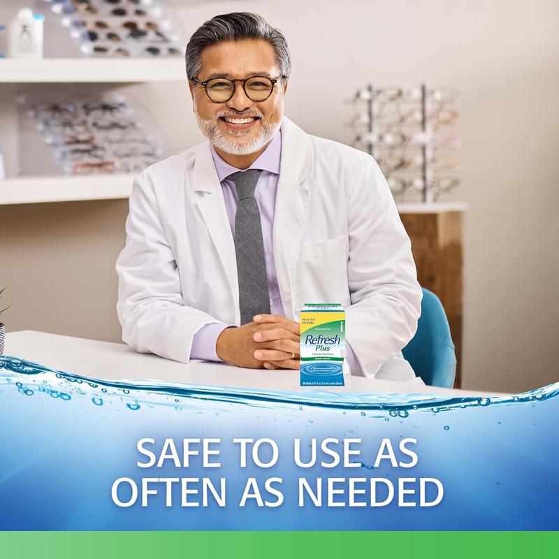 Refresh Plus Eye Drops, Preservative-Free, 0.01 Fl Oz Single-Use Containers, 50 Count, Packaging May Vary