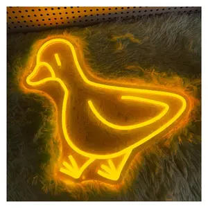 Sign Illuminated Duckling Shape Neon Lamp Applies The Bedroom Decoration The Birthday Party, The Bar Party Lights Up The Atmosphe 40x35.2cm Sign Illuminated