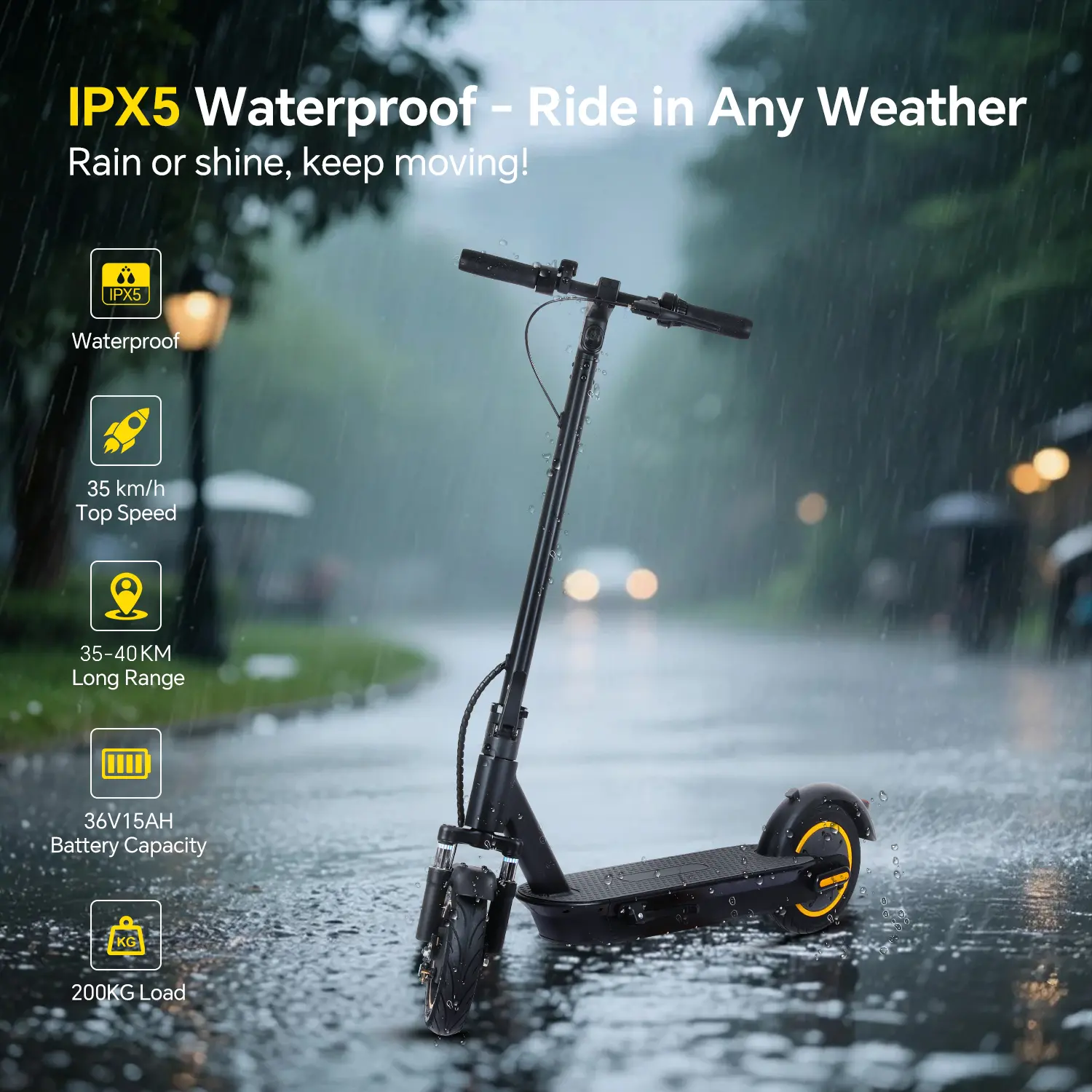 Nexus J-05 PowerDash Commuter Pro E-Scooter - 500W Motor, 35+KM Range,Compact Folding