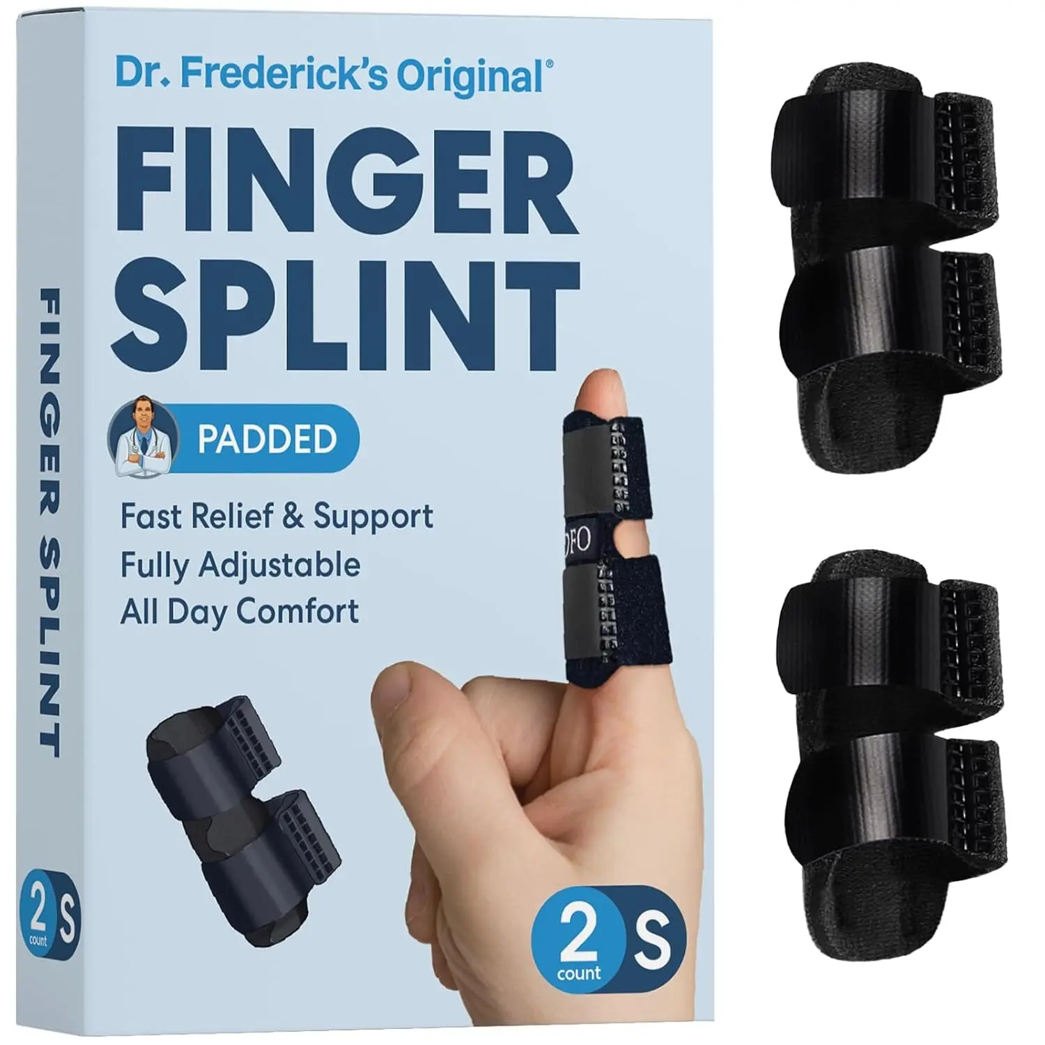 Padded Trigger Finger Splint (Small) - 2 Count