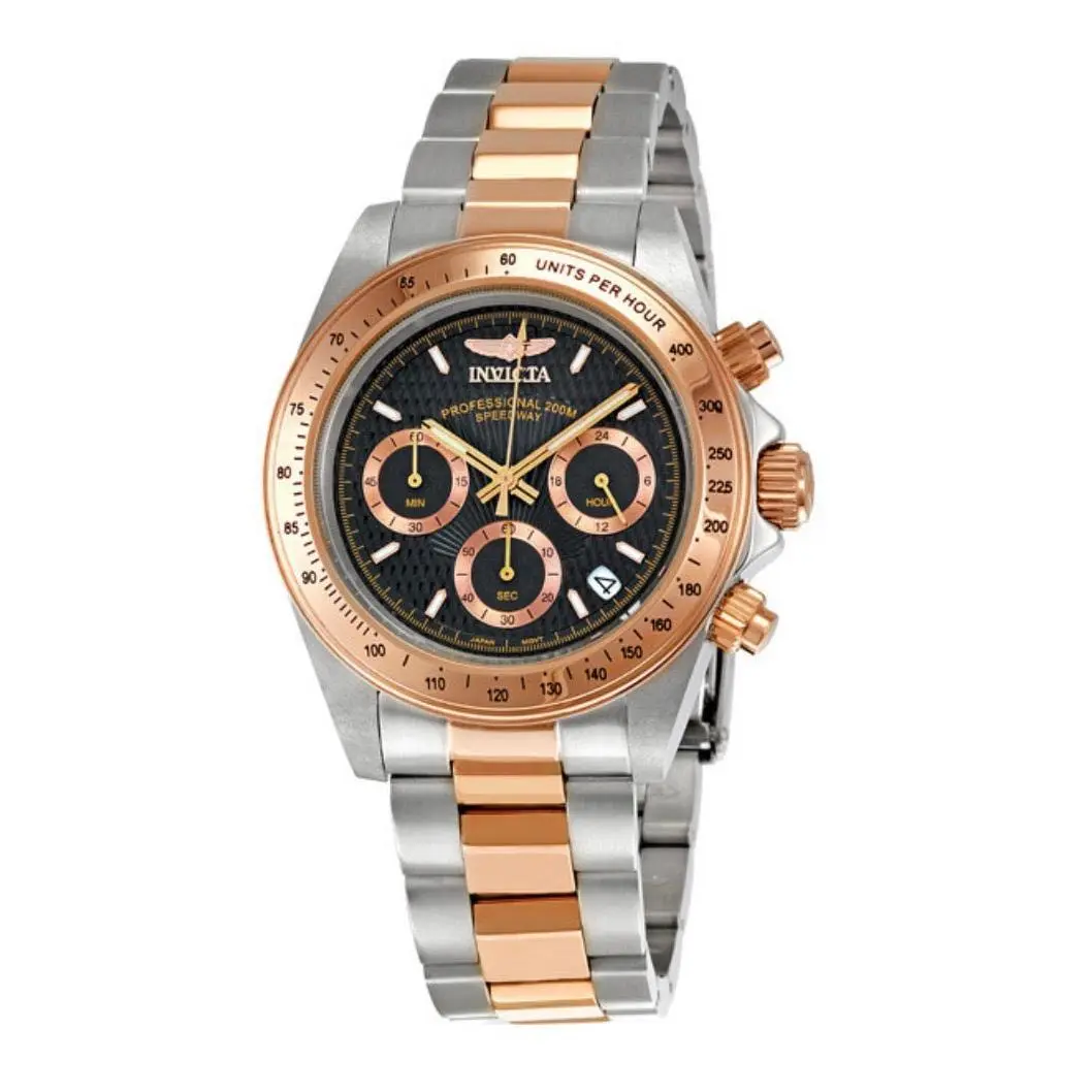Invicta Speedway Torvane 6932 Chronograph Two Tone Steel Rose Gold Mens Watch