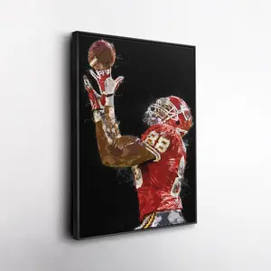 Tony Gonzalez Wall Art ? Kansas City Chiefs  Print, NFL Football Decor, Framed Poster Gift for Fan Room, Man Cave, or Office ( Unframed - Print Only )